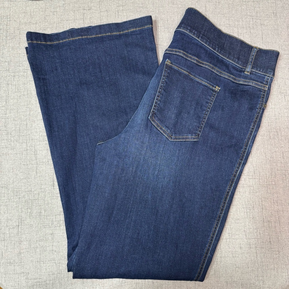 Spanx High Rise Flare Jeans Midnight Shade Shaping Slimming Pull On Size 3X - Picture 6 of 13